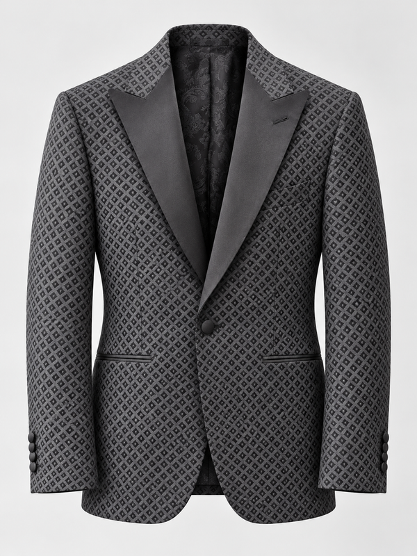 Don Morphy Charcoal Diamond Dinner Jacket