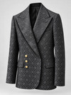 Don Morphy Black Geometric Two-Piece Statement Suit