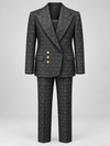 Don Morphy Black Geometric Two-Piece Statement Suit