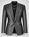 Don Morphy Black Crystal Embellished Luxury Tuxedo Jacket