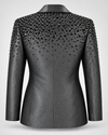 Don Morphy Black Crystal Embellished Luxury Tuxedo Jacket