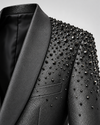 Don Morphy Black Crystal Embellished Luxury Tuxedo Jacket