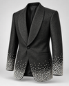 Don Morphy Black Crystal Hem Tuxedo Jacket