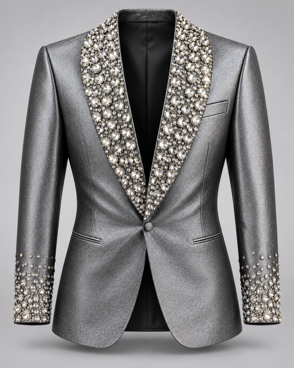 Don Morphy Silver Crystal Royale Tuxedo Jacket