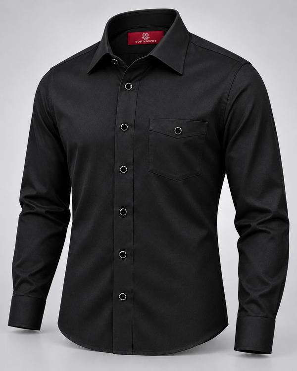 Don Morphy Signature Black Luxury Dress Shirt