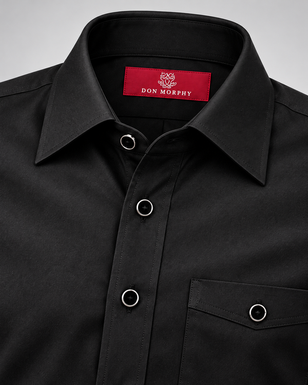 Don Morphy Signature Black Luxury Dress Shirt
