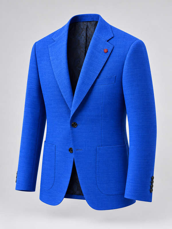 Don Morphy Cobalt Blue Textured Blazer