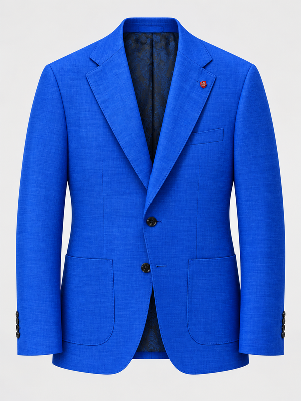 Don Morphy Cobalt Blue Textured Blazer