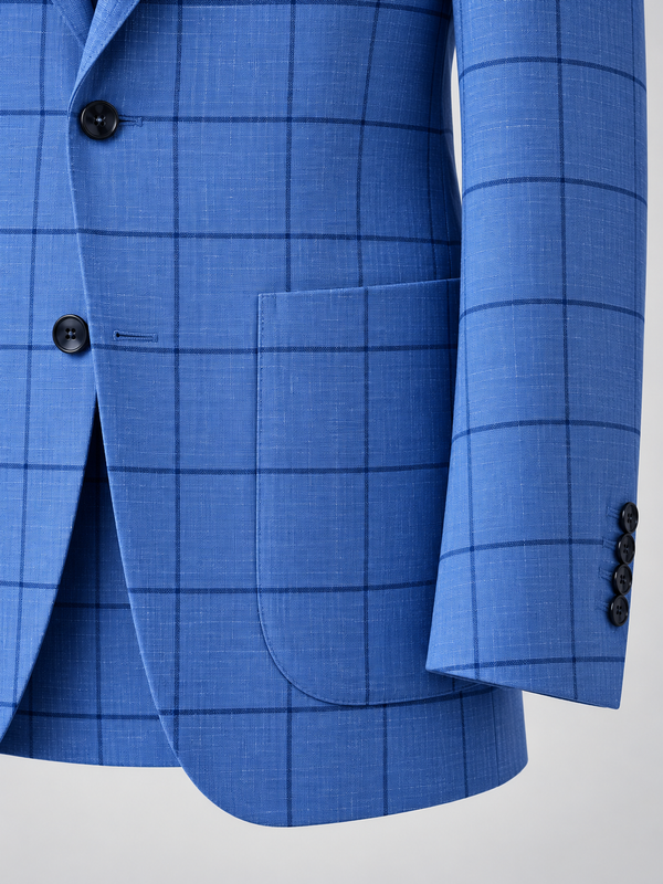 Don Morphy Blue Windowpane Blazer