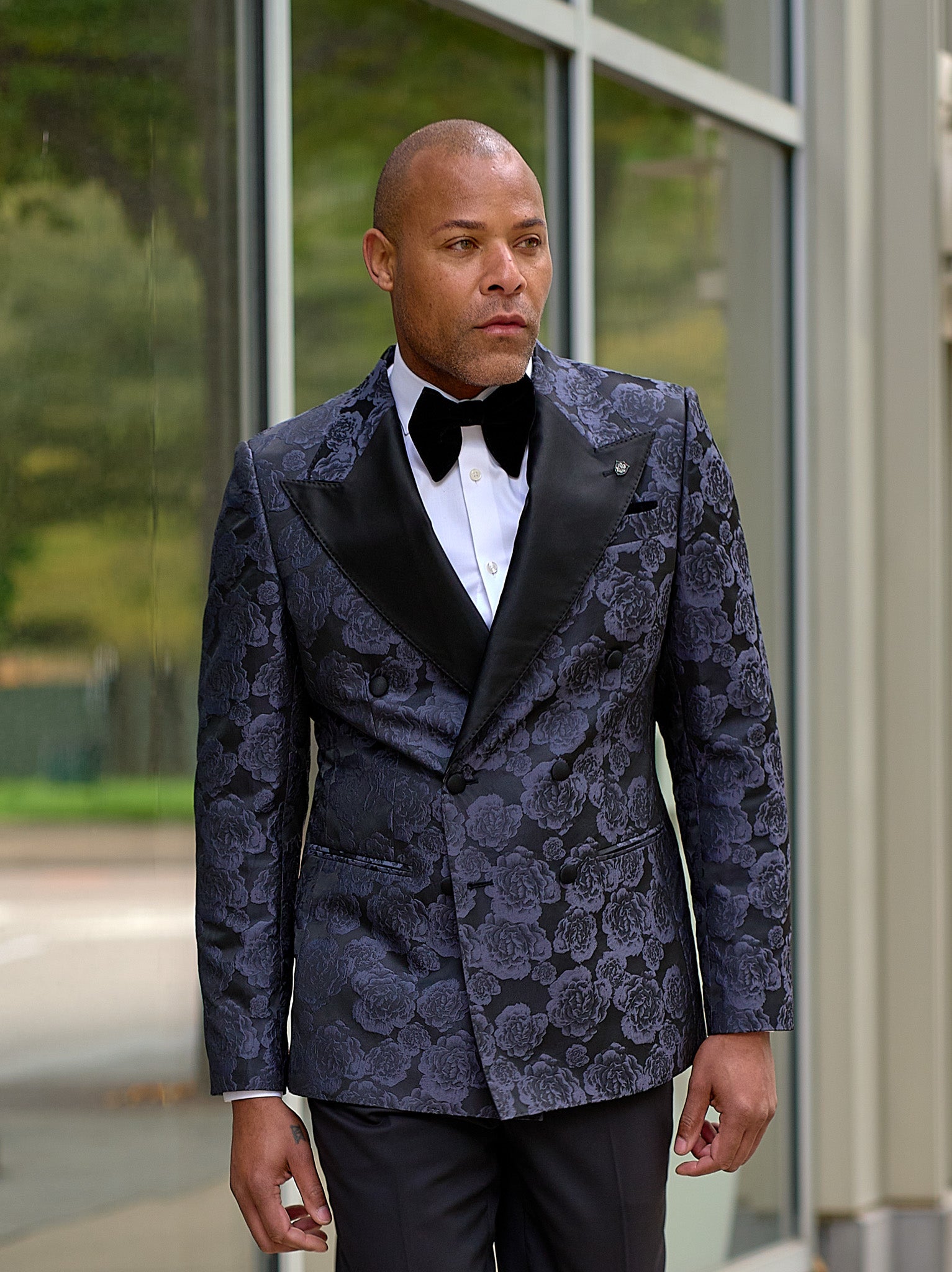 Textured Rose Jacquard Tux