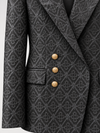 Don Morphy Black Geometric Two-Piece Statement Suit