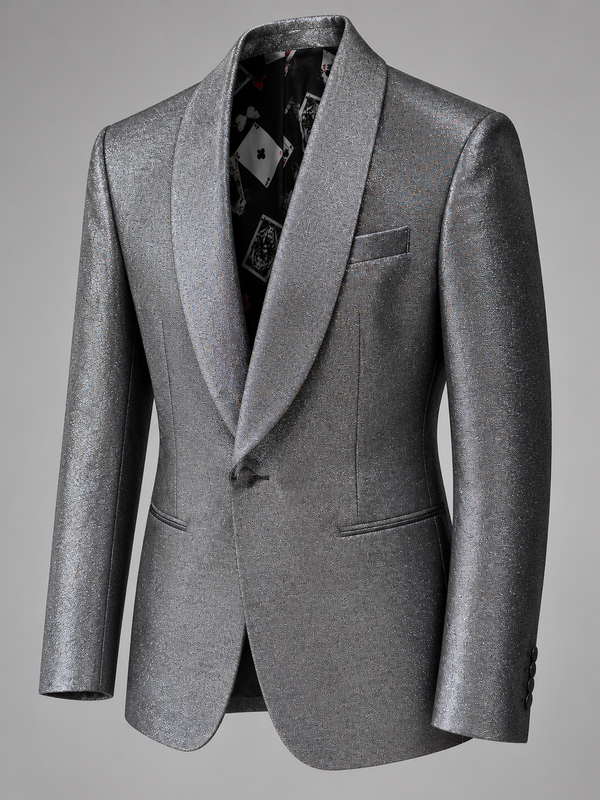 Don Morphy Gunmetal Silver Dinner Jacket