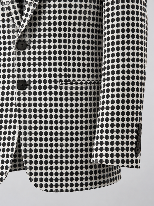 Don Morphy Black & White Polka Dot Blazer