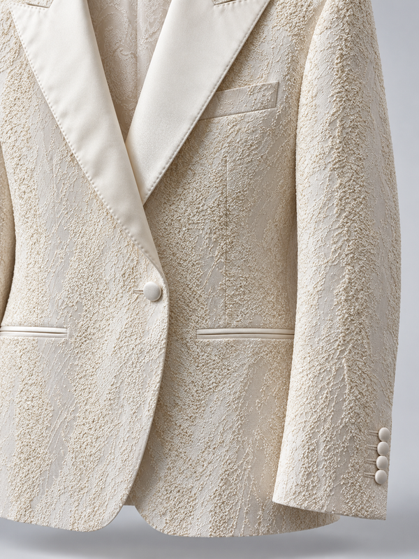 Don Morphy Ivory Textured Dinner Jacket