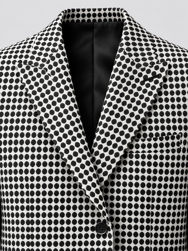 Don Morphy Black & White Polka Dot Blazer