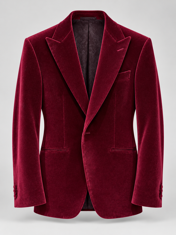 Don Morphy Burgundy Velvet Dinner Jacket