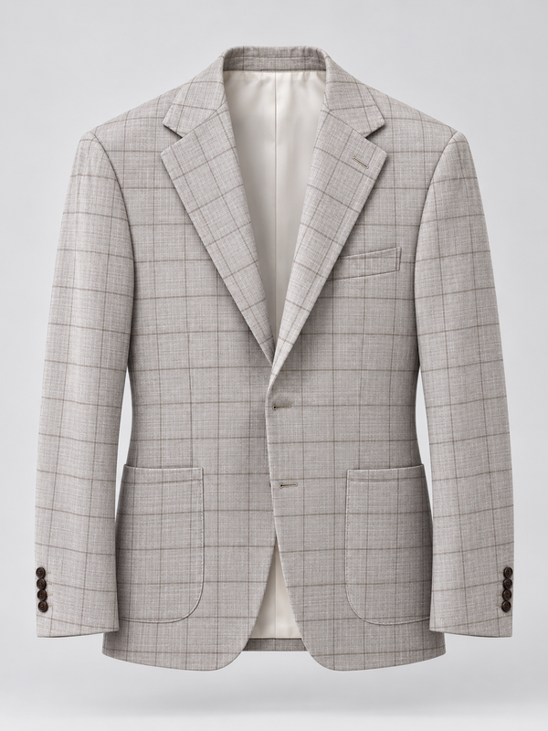 Don Morphy Stone Windowpane Blazer