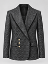 Don Morphy Black Geometric Two-Piece Statement Suit