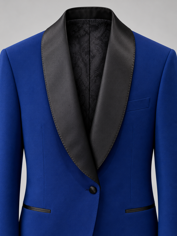 Don Morphy Royal Blue Shawl Collar Dinner Jacket