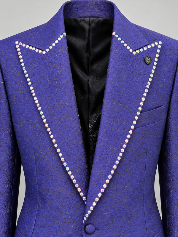 Don Morphy Royal Violet Crystal Dinner Jacket