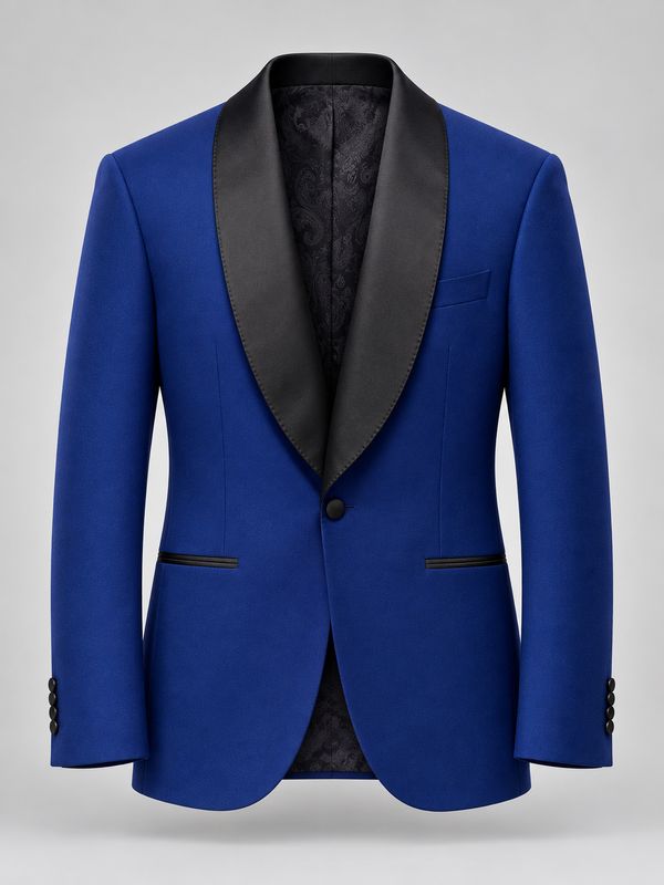 Don Morphy Royal Blue Shawl Collar Dinner Jacket