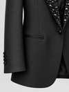 Don Morphy Black Embellished Peak Lapel Tuxedo Jacket