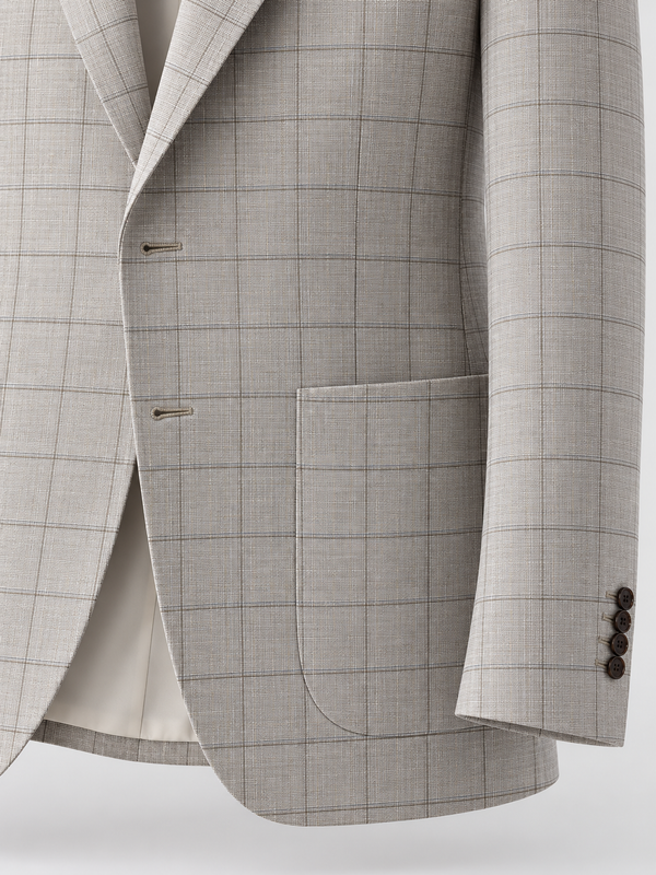 Don Morphy Stone Windowpane Blazer
