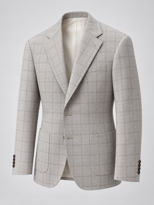 Don Morphy Stone Windowpane Blazer