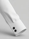 Don Morphy Signature White Dress Shirt with Black Buttons