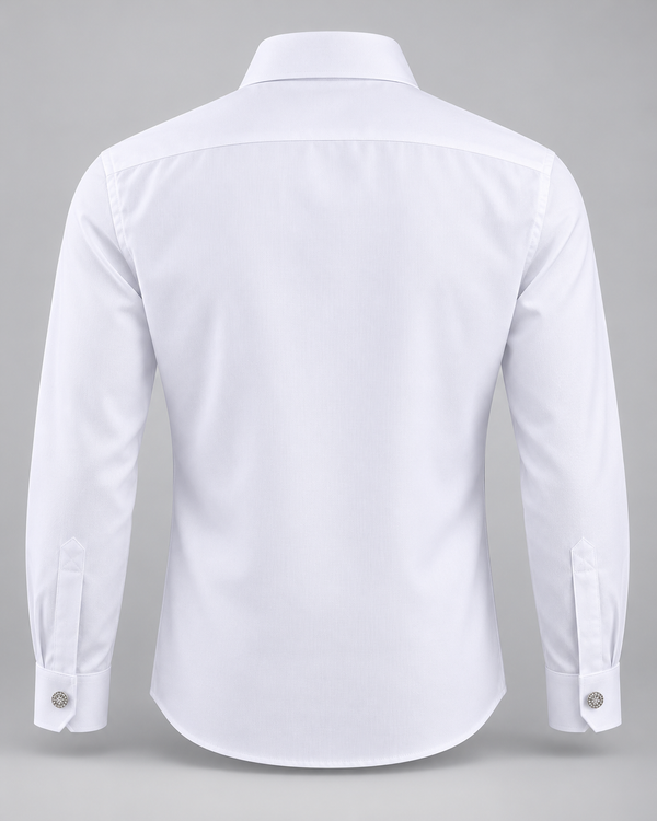 Don Morphy Signature White Crystal Dress Shirt