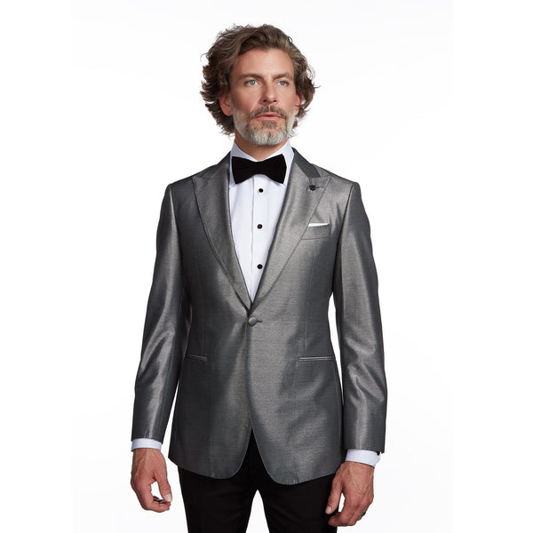 INMONARCH Mens Silver Polyester 6 pc Tuxedo Suit TX11263R34 34 Regular  Silver at Amazon Men's Clothing store
